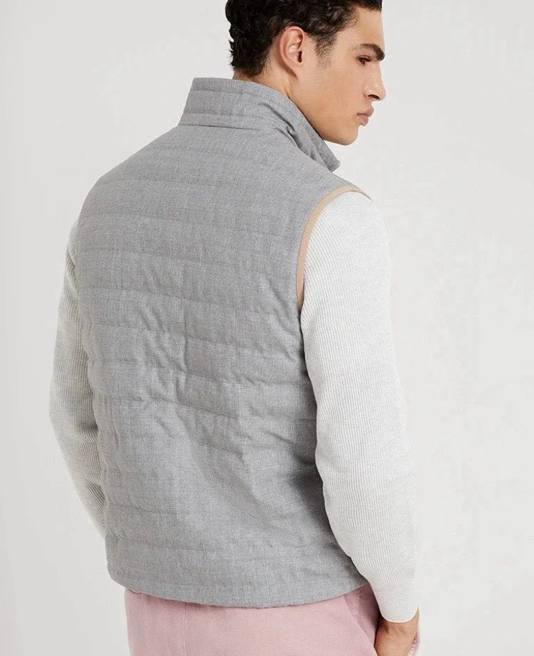Brunello Cucinelli Gray Down Vest