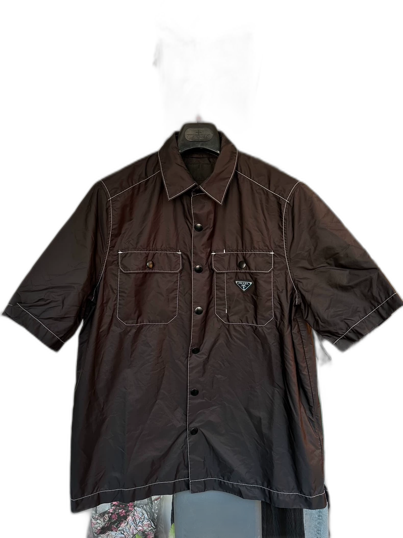 Prada Short Sleeve Button Cardigan