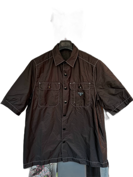 Prada Short Sleeve Button Cardigan