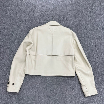 Bottega Veneta Beige Leather Jacket-yf