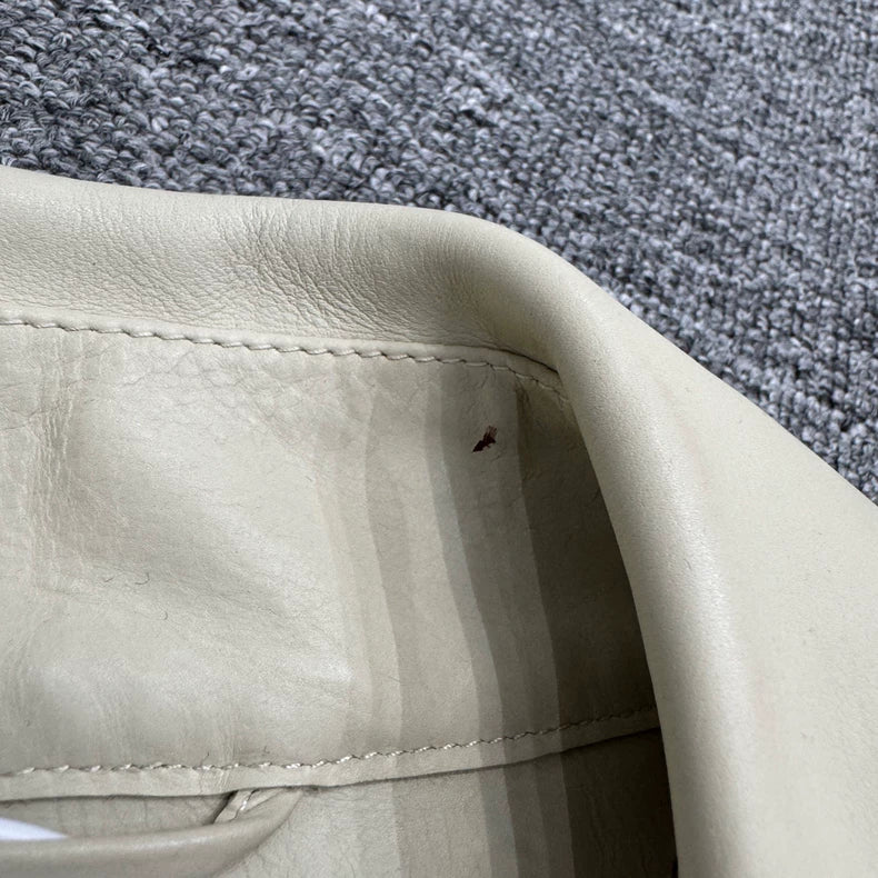 Bottega Veneta Beige Leather Jacket-yf