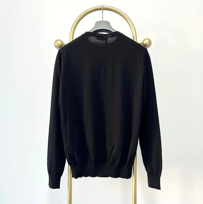 Prada Black Wool Long Sleeve Sweater XXL
