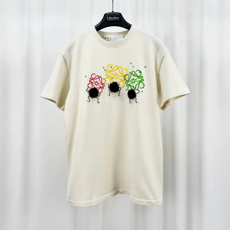 Loewe Men's Short Sleeve T-Shirt with Logo 0089