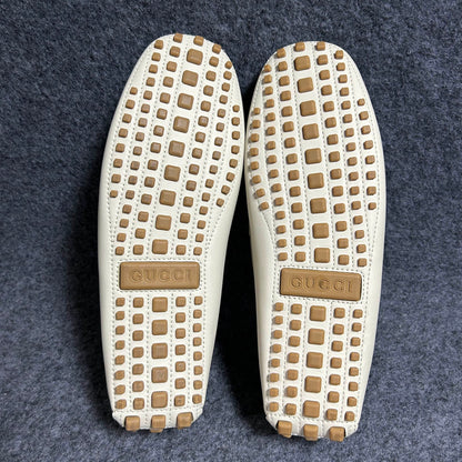 Gucci White Slip-On Casual Shoes for Men 0079