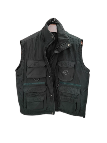 Vintage Black Insulated Vest Jacket