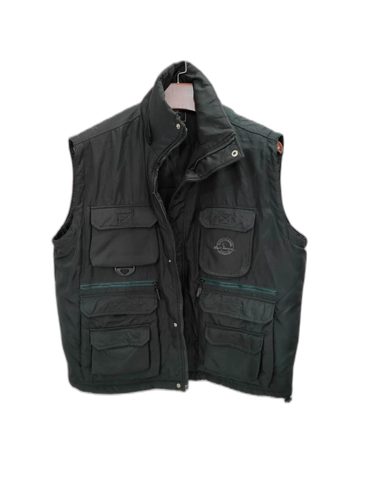 Vintage Black Insulated Vest Jacket