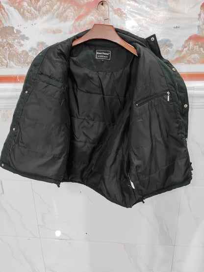 Vintage Black Insulated Vest Jacket