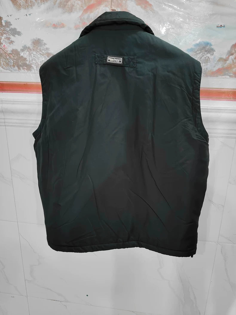 Vintage Black Insulated Vest Jacket
