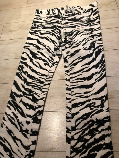 Saint Laurent Zebra Print Jeans