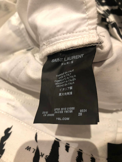 Saint Laurent Zebra Print Jeans