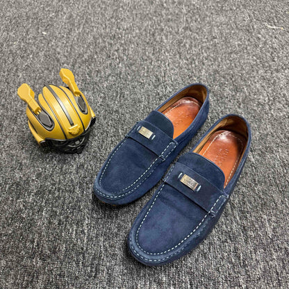 Gucci Leather Casual Loafers in Blue 0079