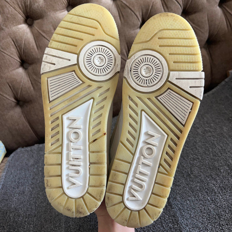 Louis Vuitton White Cement Low-Top Trainer Sneakers 0079