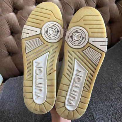 Louis Vuitton White Cement Low-Top Trainer Sneakers 0079