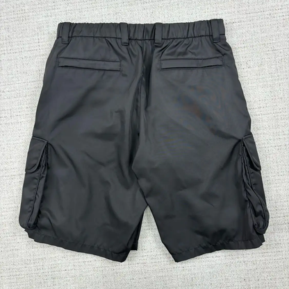 Prada Men's Summer Black Nylon Logo Shorts