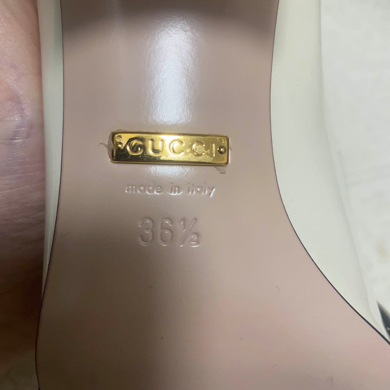 Gucci White Fringe Heel Shoes 0079