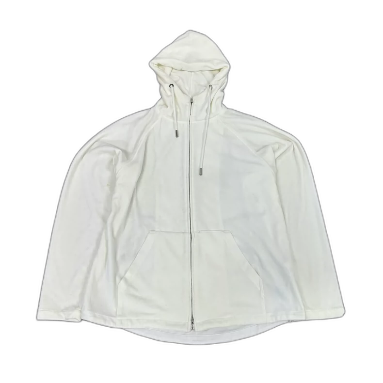 Velvet Zip Hoodie with Skull Design