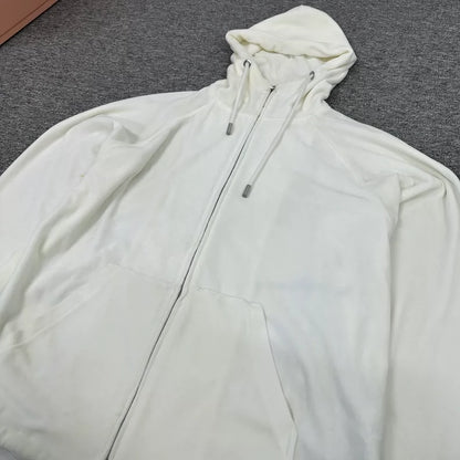 Velvet Zip Hoodie with Skull Design