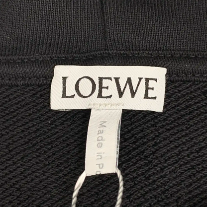 Loewe Black Cotton Hoodie for Men 0089