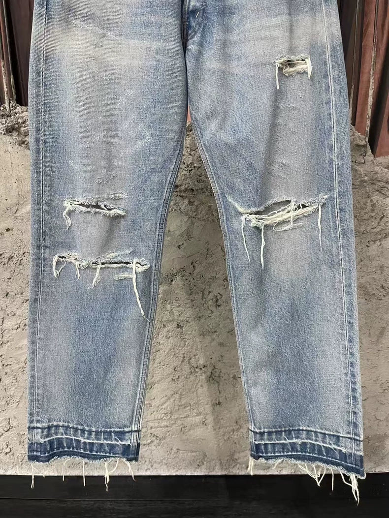 Celine Wesley Distressed Denim Pants