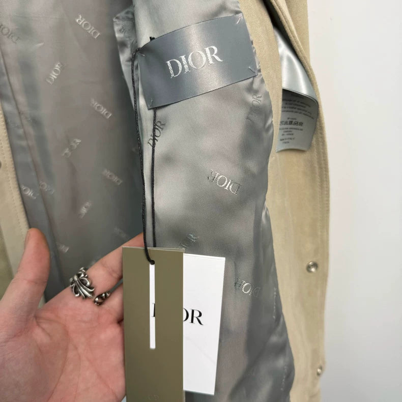 Dior Beige Suede Leather Jacket-yf