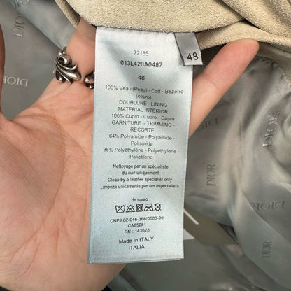 Dior Beige Suede Leather Jacket-yf