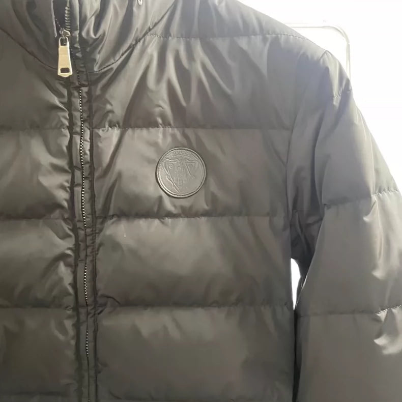 Black Gucci Puffer Jacket with Logo