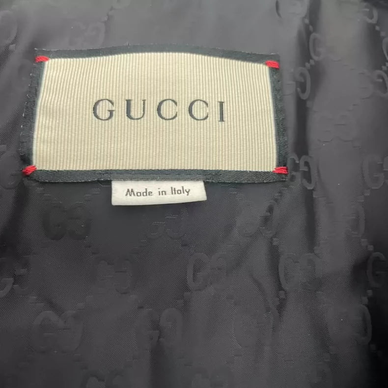 Black Gucci Puffer Jacket with Logo