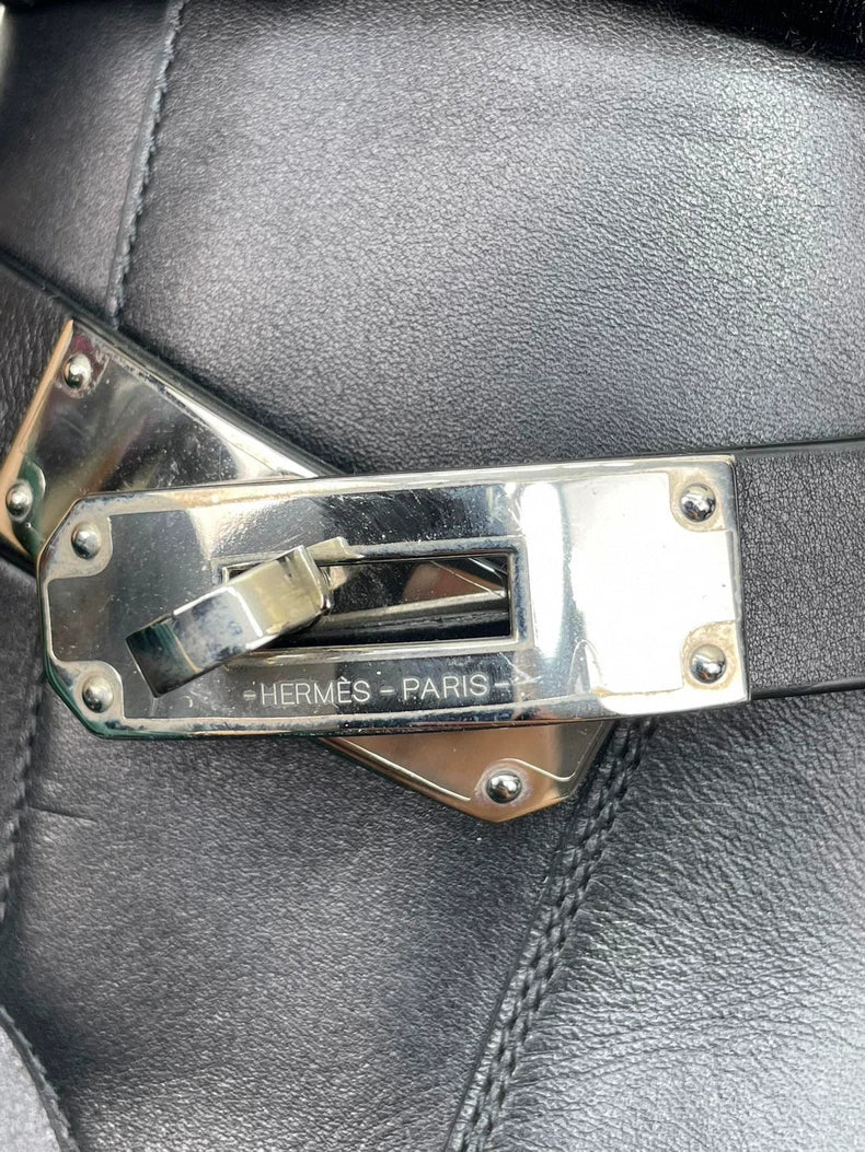 Hermes Kelly Black Ankle Boots