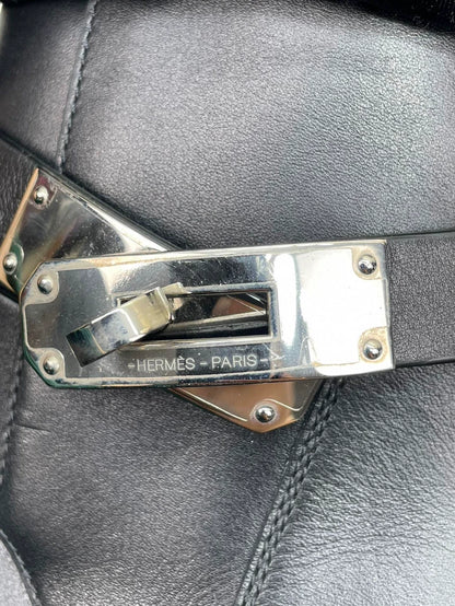 Hermes Kelly Black Ankle Boots