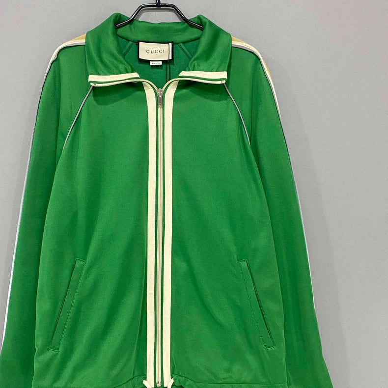Green 3M Reflective Zip Jacket Gucci-yf