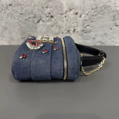 Roger Vivier Denim Box Bag