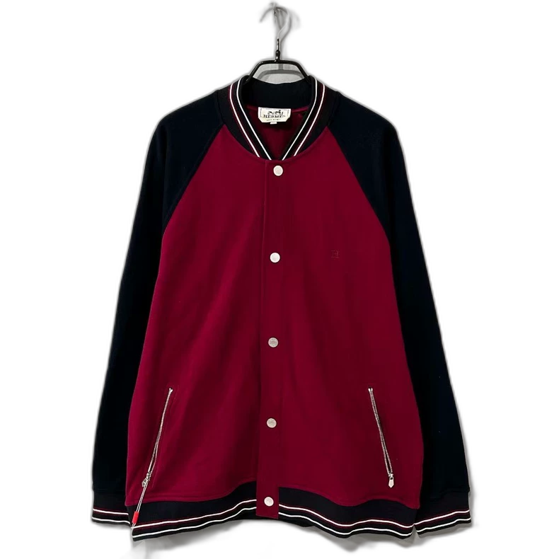 Hermes Baseball Jacket with Color Block Design