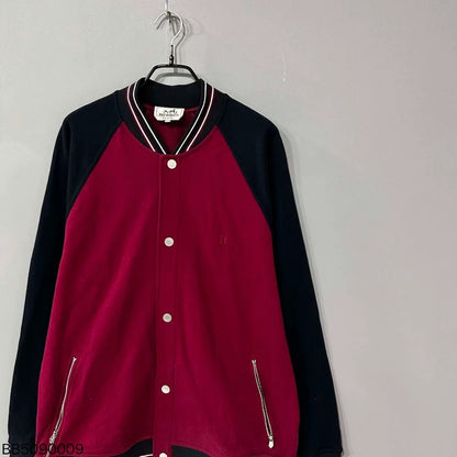 Hermes Baseball Jacket with Color Block Design