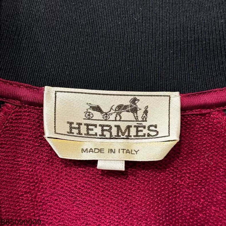 Hermes Baseball Jacket with Color Block Design