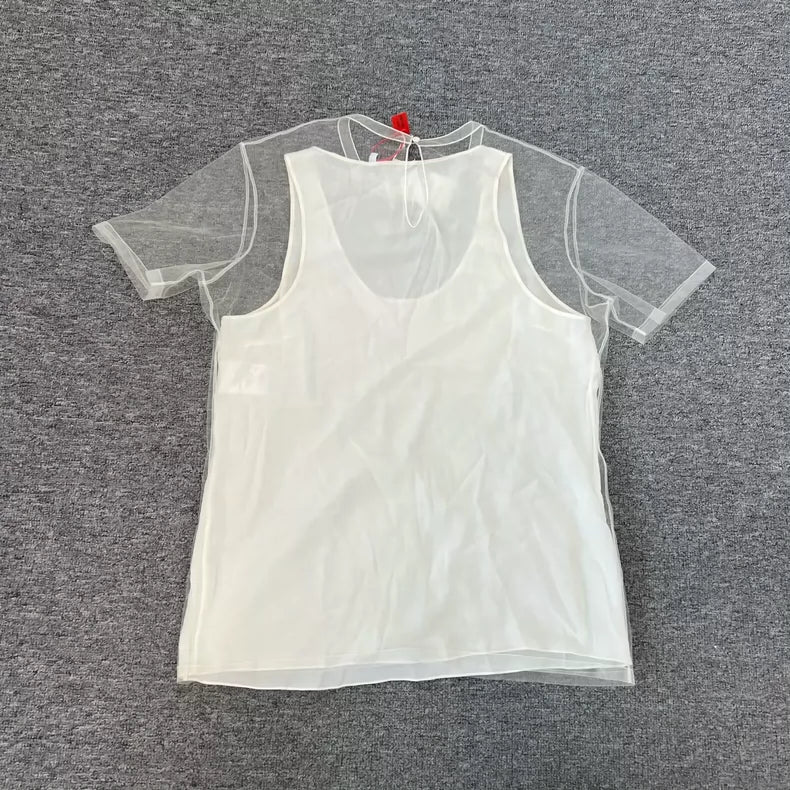 Dior Sheer Two-Piece Set Short Sleeve