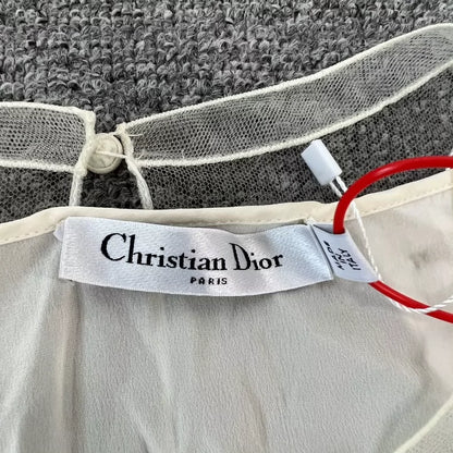 Dior Sheer Two-Piece Set Short Sleeve