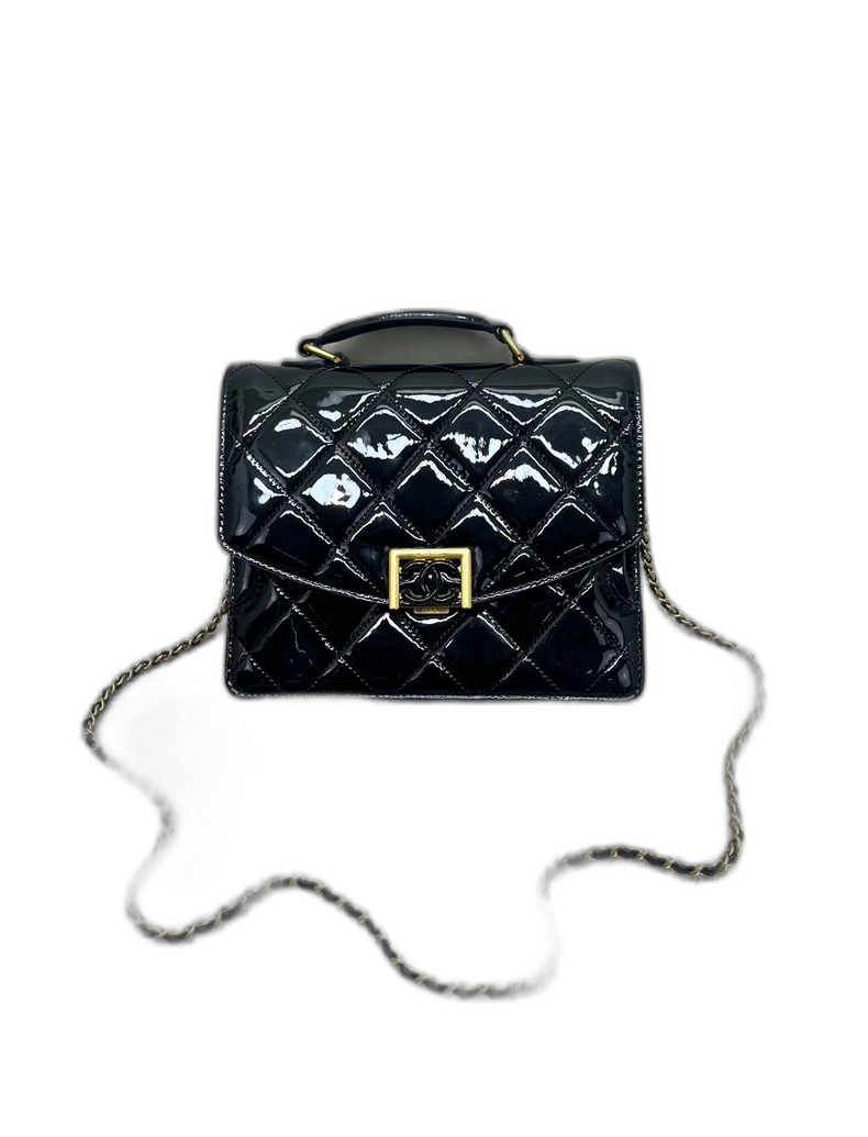 Vintage Chanel Retro Patent Leather Bag