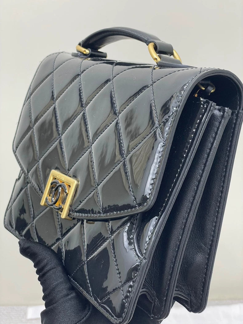 Vintage Chanel Retro Patent Leather Bag
