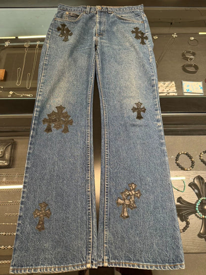 Chrome Hearts 517 Denim Jeans with Crosses-yf