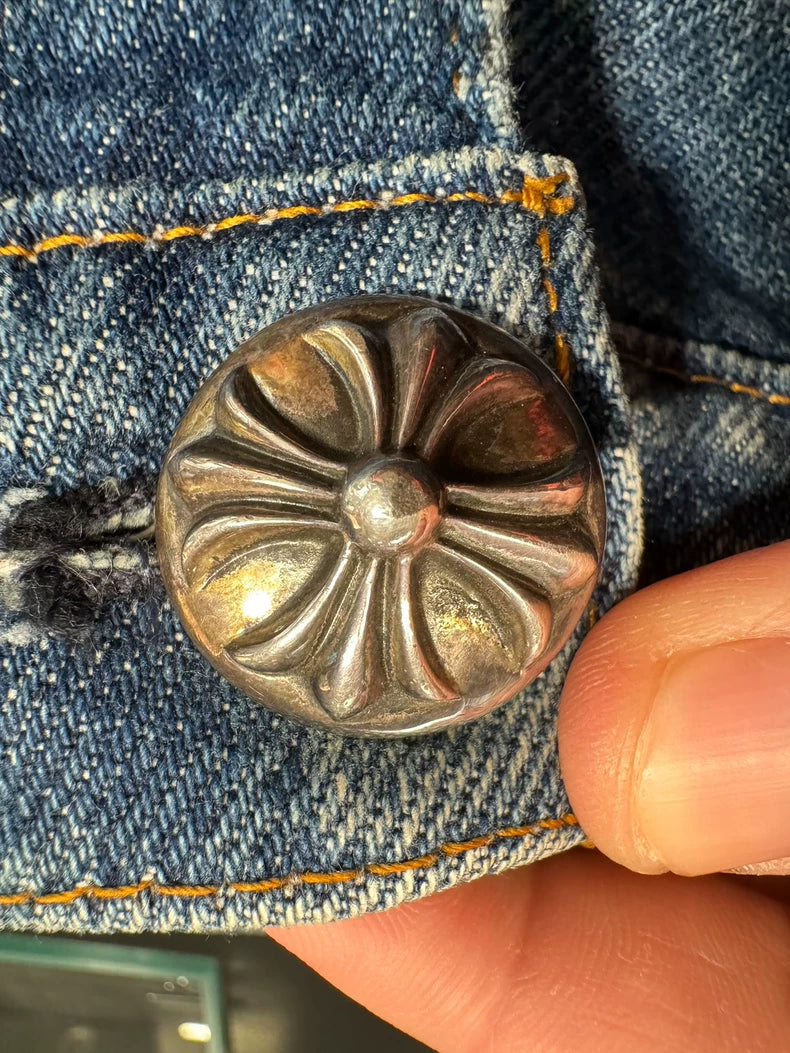 Chrome Hearts 517 Denim Jeans with Crosses-yf