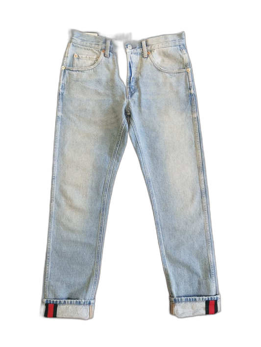 Gucci Men's Tapered Denim Pants-zp