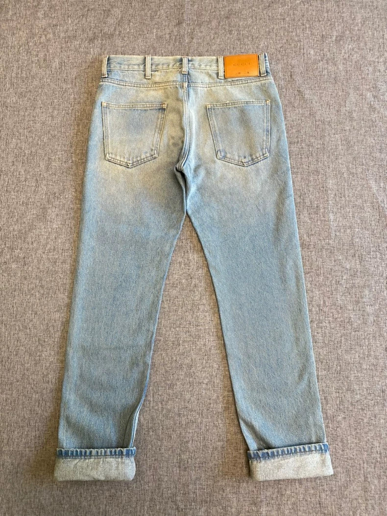 Gucci Men's Tapered Denim Pants-zp