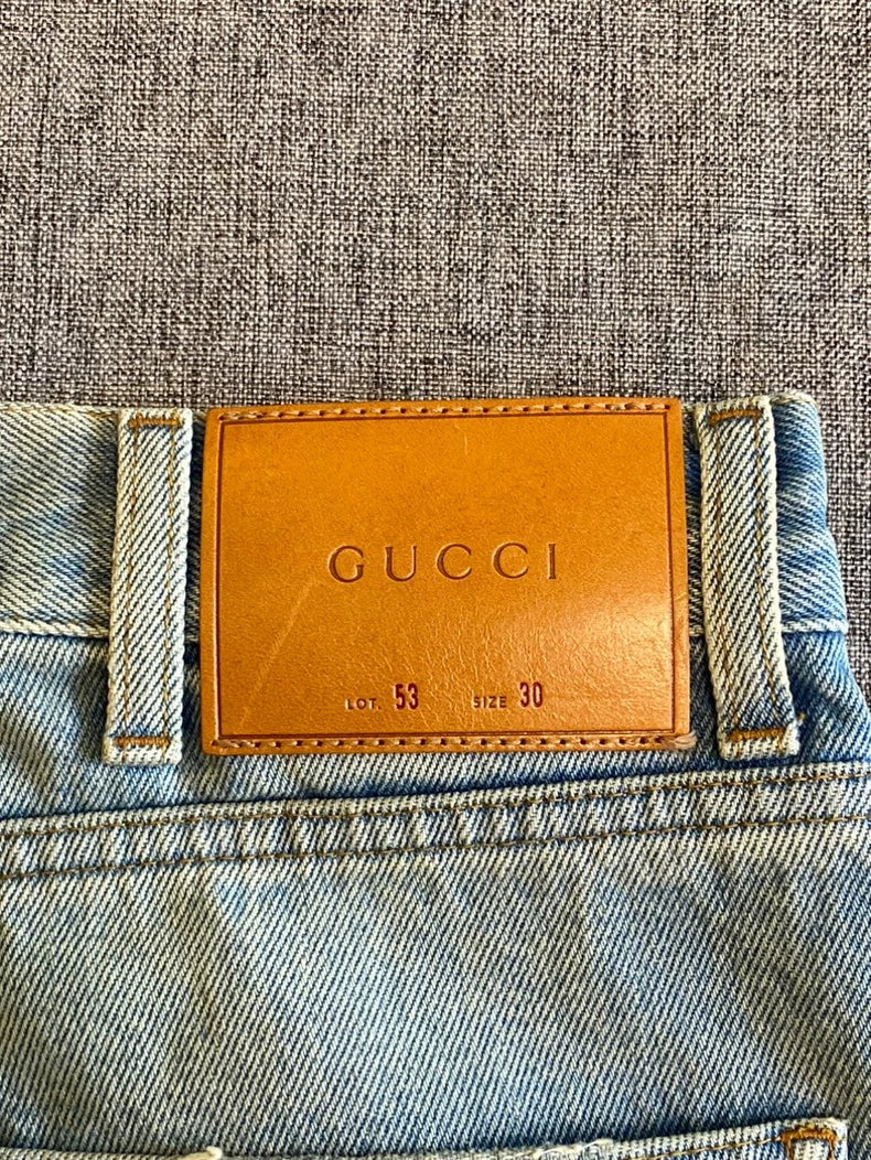 Gucci Men's Tapered Denim Pants-zp