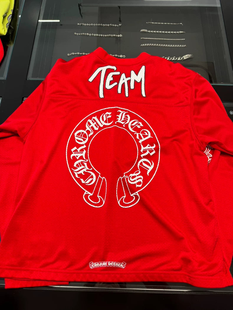 Chrome Hearts Red Hockey Long Sleeve Top-yf