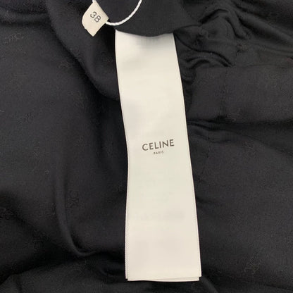 Celine Black Leather Long Sleeve Jacket