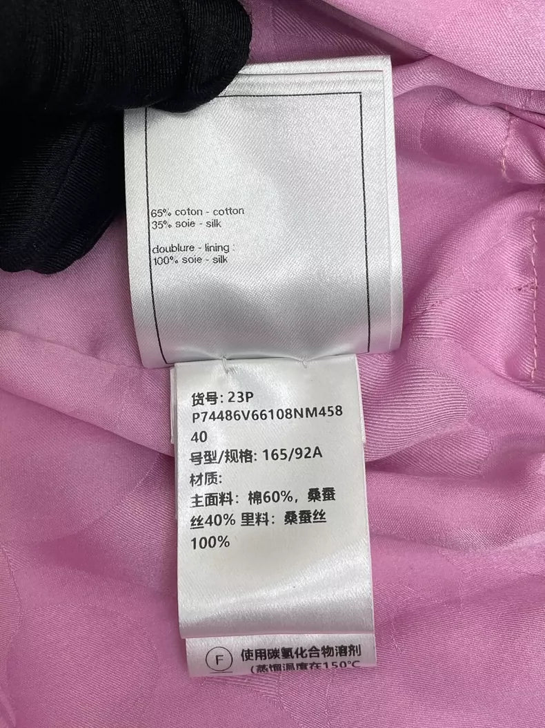 Pink Quilted Silk Jacket with Drawstring