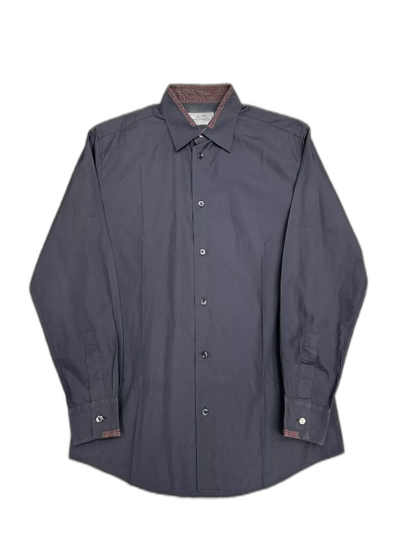 Hermes Lock Button Long Sleeve Shirt