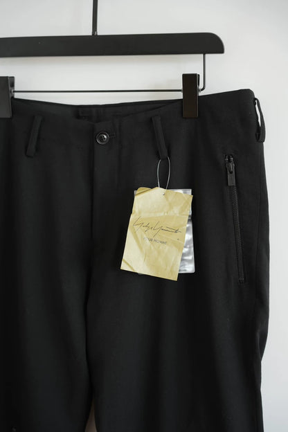 Yohji Yamamoto Black Zip Pants