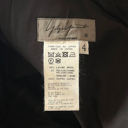 Yohji Yamamoto Black Zip Pants