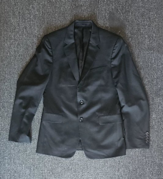 Prada Black Wool Single-Breasted Blazer-yf